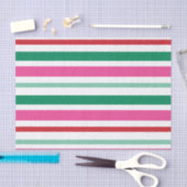 Papier Mousseline Papier Tissu Coloré Arc-en-ciel rayé (Artisanat)