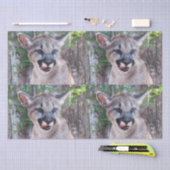 Papier Mousseline Papier Tissu Cougar Cub / Papier Découpage (Artisanat)