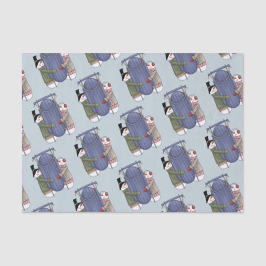 Papier Mousseline Papier Tissu Couple Neige Couple Doux (Recto)