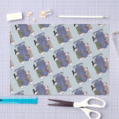 Papier Mousseline Papier Tissu Couple Neige Couple Doux (Artisanat)