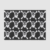 Papier Mousseline Papier Tissu Crâne Et Crossbones (Recto)