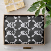 Papier Mousseline Papier Tissu Crâne Et Crossbones (Cadeau)