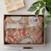 Papier Mousseline Papier Tissu CrazyCircus vintage (Cadeau)