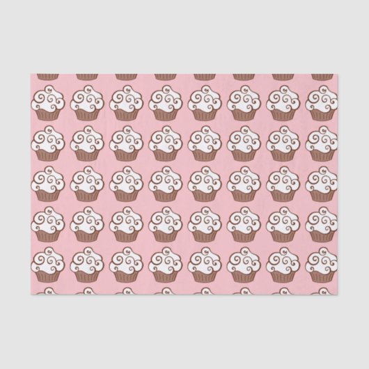 Papier Mousseline Papier Tissu Cupcake (Recto)