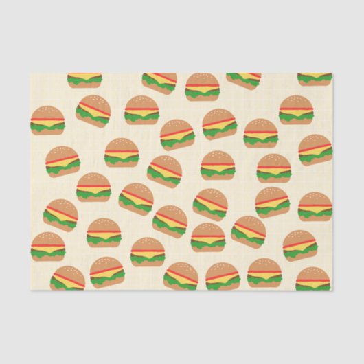 Papier Mousseline Papier Tissu Cute Burgers (Recto)