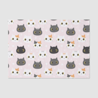 Papier Mousseline Papier Tissu Cute Cats