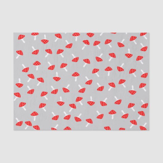 Papier Mousseline Papier Tissu Cute Champignons (Recto)