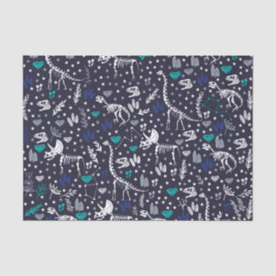 Papier Mousseline Papier Tissu Cute Dinosaur Skeletons