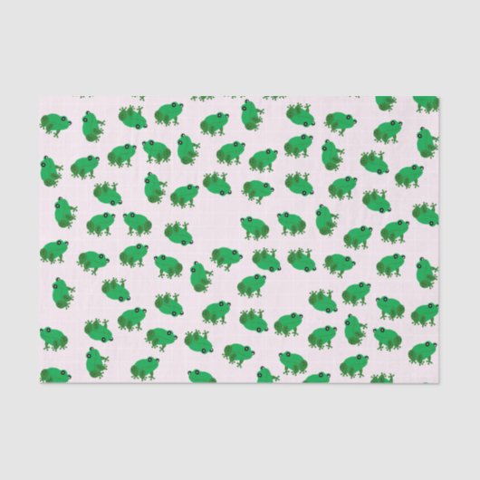 Papier Mousseline Papier Tissu Cute Frogs (Recto)