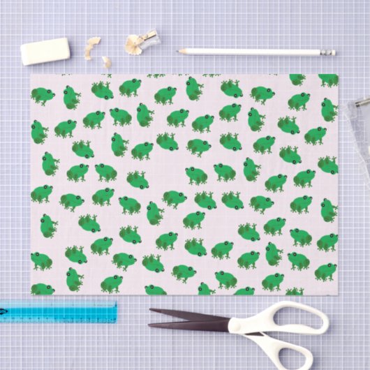 Papier Mousseline Papier Tissu Cute Frogs (Artisanat)