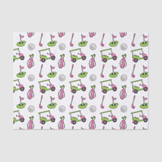 Papier Mousseline Papier Tissu Cute Golf (Recto)