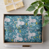 Papier Mousseline Papier Tissu Cute Octopus (Cadeau)