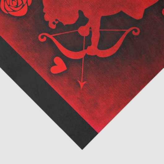 Papier Mousseline papier tissu d'amour cupide (Détail)