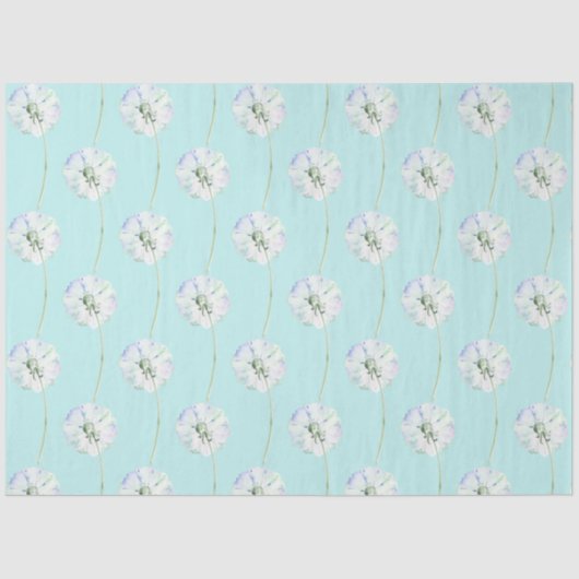 Papier Mousseline Papier Tissu Dandelion Aquarelle (Recto)