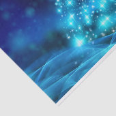 Papier Mousseline Papier Tissu d'arbre de Noël bleu éthérée (Détail)