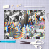 Papier Mousseline Papier Tissu d'attaque arc-en-ciel (Artisanat)