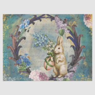 Papier Mousseline Papier tissu de Bunny Blue Decoupage