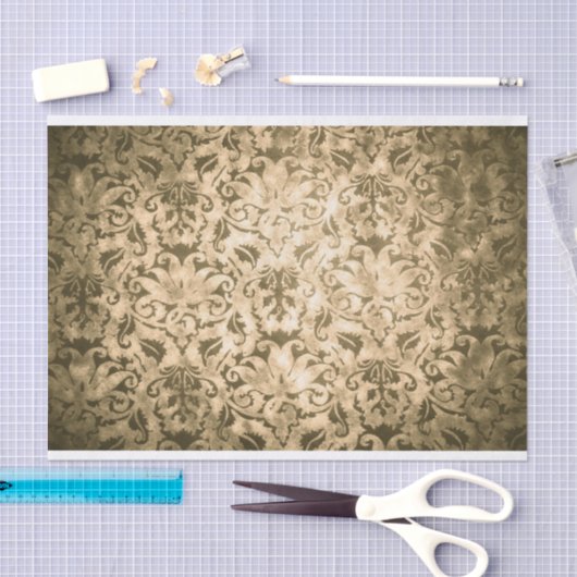 Papier Mousseline Papier Tissu de conception Damas (Artisanat)