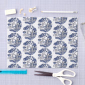 Papier Mousseline Papier Tissu De Conception De Willow Bleu Classiqu (Artisanat)