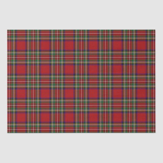 Papier Mousseline Papier Tissu De Conception Plaid Rouge (Recto)