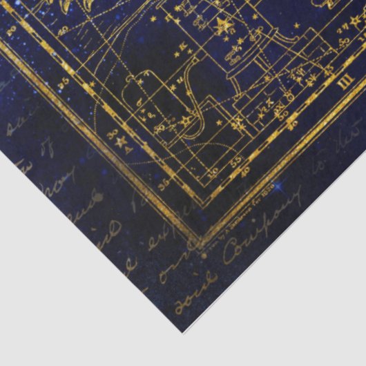 Papier Mousseline papier tissu de constellation cetus (Détail)