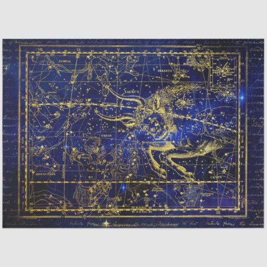 Papier Mousseline papier tissu de constellation de taurus (Recto)