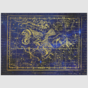 Papier Mousseline papier tissu de constellation delphinique