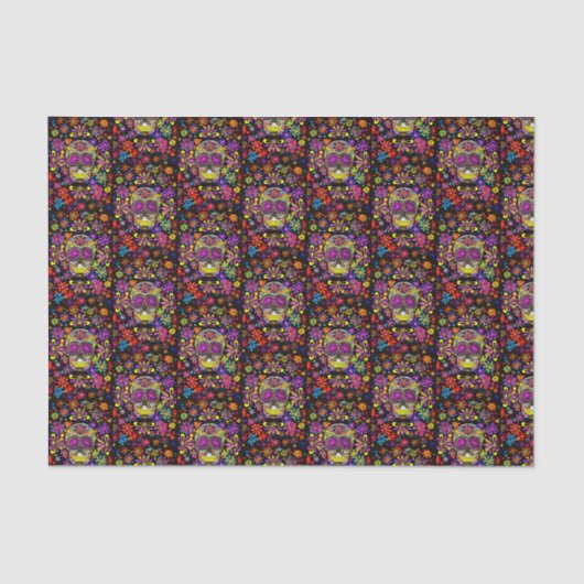 Papier Mousseline Papier Tissu de crâne de sucre (Recto)