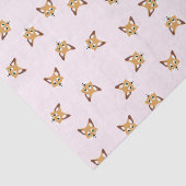 Papier Mousseline Papier Tissu De Cute Foxes (Détail)