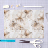 Papier Mousseline Papier Tissu De Découpage À Fleurs Tonées Neutres (Artisanat)