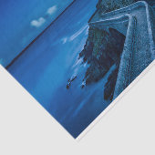 Papier Mousseline Papier Tissu de découpage bleu de phare (Détail)