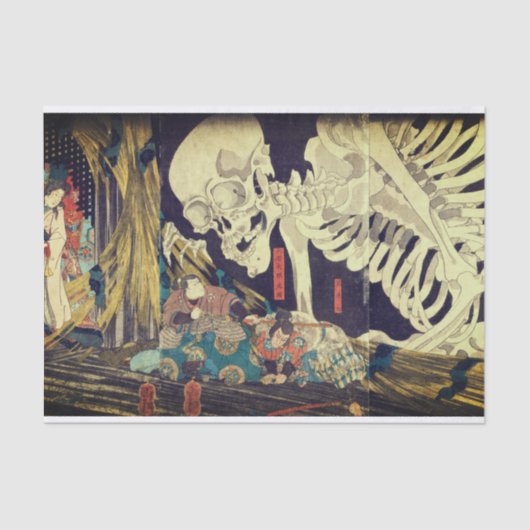 Papier Mousseline Papier Tissu de découpage crâne vintage (Recto)