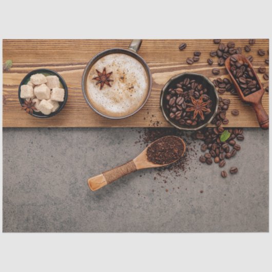 Papier Mousseline Papier Tissu De Découpage De Café (Recto)