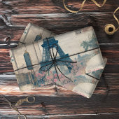 Papier Mousseline Papier Tissu De Découpage De Collage Tour Eiffel