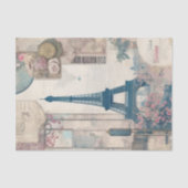 Papier Mousseline Papier Tissu De Découpage De Collage Tour Eiffel (Recto)