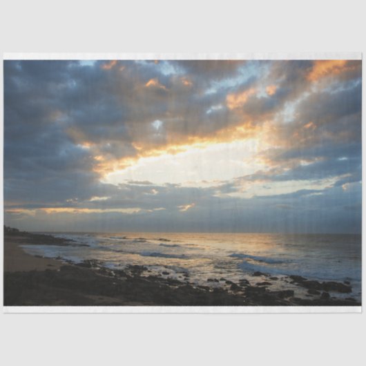 Papier Mousseline Papier Tissu De Découpage De Dusk Ocean (Recto)