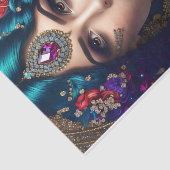 Papier Mousseline Papier Tissu De Découpage De Femme Exotique (Détail)