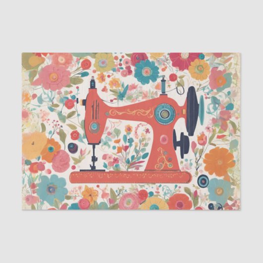 Papier Mousseline Papier Tissu De Découpage De Machine À Coudre vint (Recto)