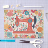 Papier Mousseline Papier Tissu De Découpage De Machine À Coudre vint (Artisanat)