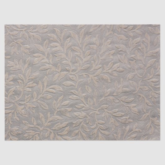 Papier Mousseline Papier Tissu De Découpage Embossé Faux Leaf (Recto)