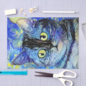 Papier Mousseline Papier Tissu de découpage en mosaïque bleue Abstra (Artisanat)