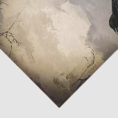 Papier Mousseline Papier Tissu De Découpage Halloween Raven (Détail)