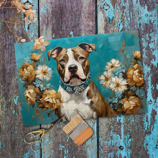 Papier Mousseline Papier Tissu De Découpage Pit Bull