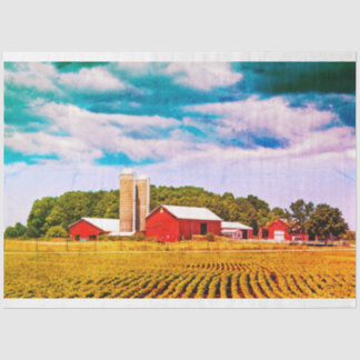 Papier Mousseline Papier Tissu de découpage vintage de la grille rou