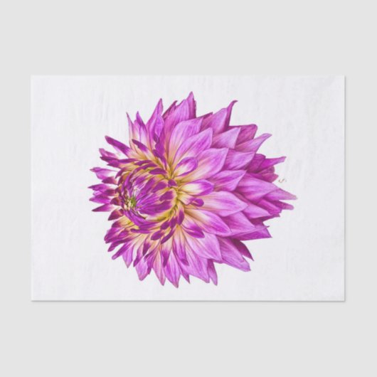 Papier Mousseline Papier Tissu De Fleur Violet Grande Pour Découpage (Recto)