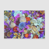 Papier Mousseline papier tissu de fleurs vives (Recto)