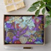 Papier Mousseline papier tissu de fleurs vives (Cadeau)