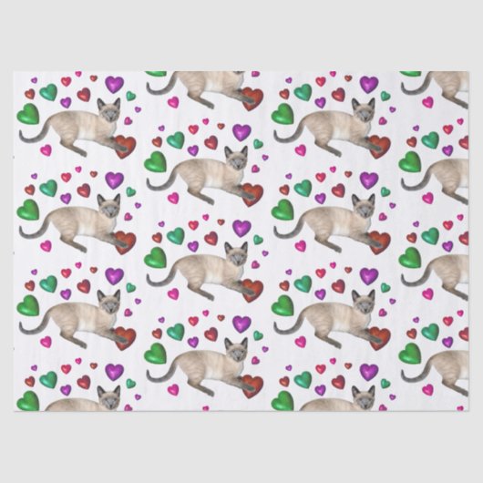 Papier Mousseline Papier Tissu de Kitten Hearts (Recto)
