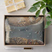 Papier Mousseline Papier Tissu de la Chouette de Noël (Cadeau)