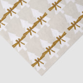 Papier Mousseline Papier Tissu de Noël Blanc, Vaches de Noël (Détail)